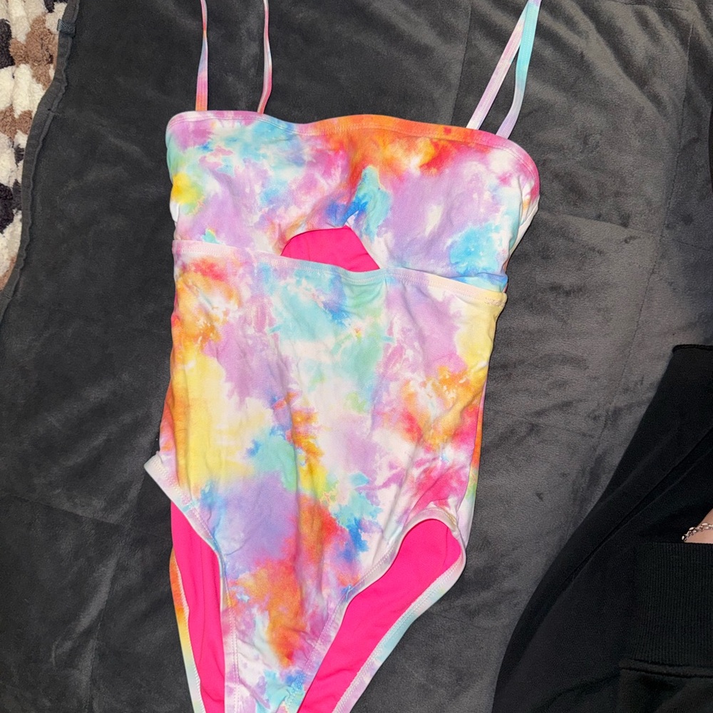 Colorful Tie-Dye Swimsuit